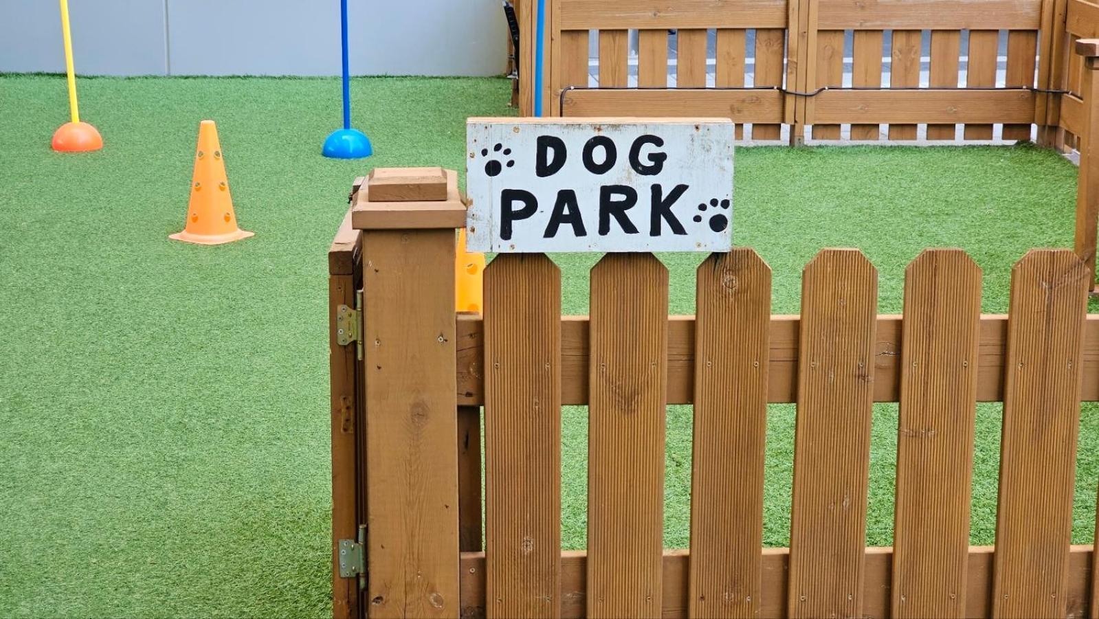 圣约翰斯酒店 江陵市 外观 照片 A dog park sign